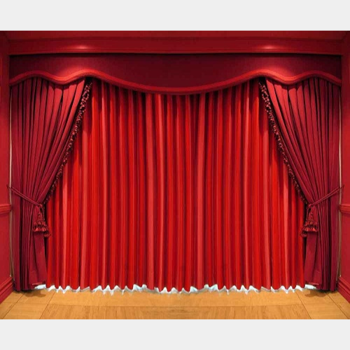 Red Curtain Stage Themed Drape Panel