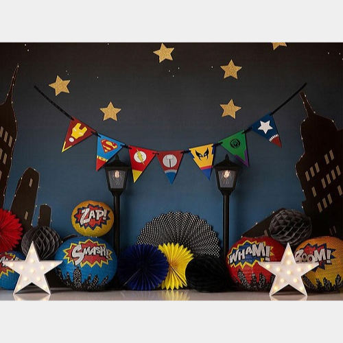 Super Hero Theme Night Themed Drape Panel