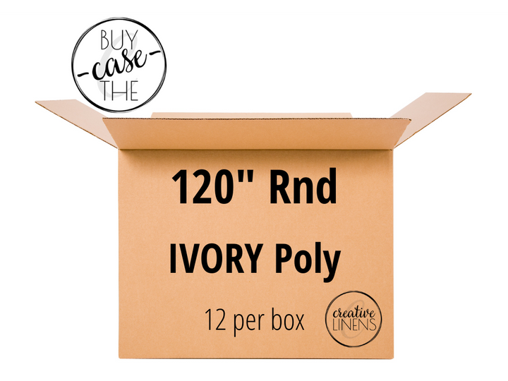 Buy the Case - Ivory Poly 120" Rnd