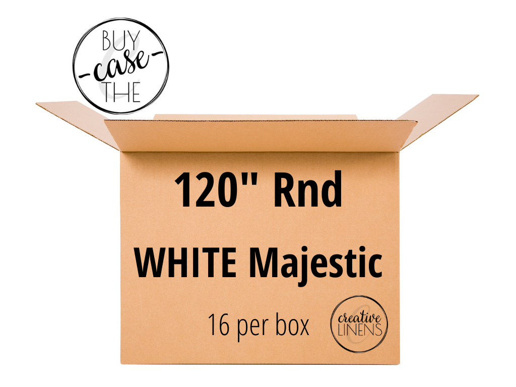 Buy the Case – White Majestic 120” Rnd