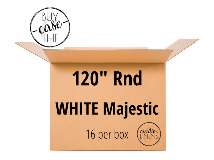 Buy the Case – White Majestic 120” Rnd