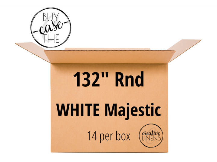 Buy the Case – White Majestic 132” Rnd