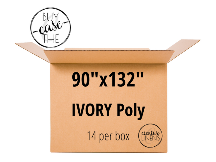 Buy the Case – Ivory Poly 90"x132"