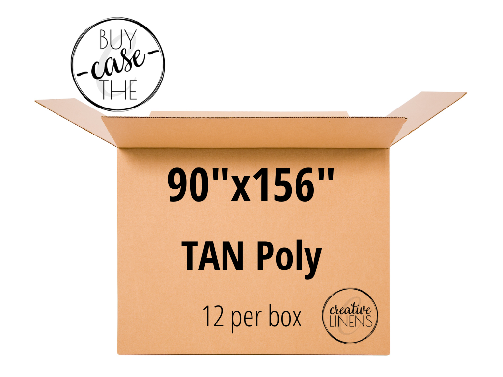 Buy the Case – Tan Poly 90"x156"