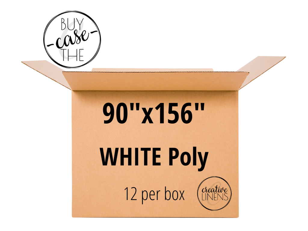 Buy the Case - White Poly (Economy) 90"x156"