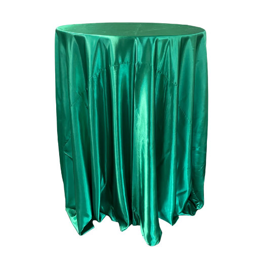 Emerald Satin Tablecloth