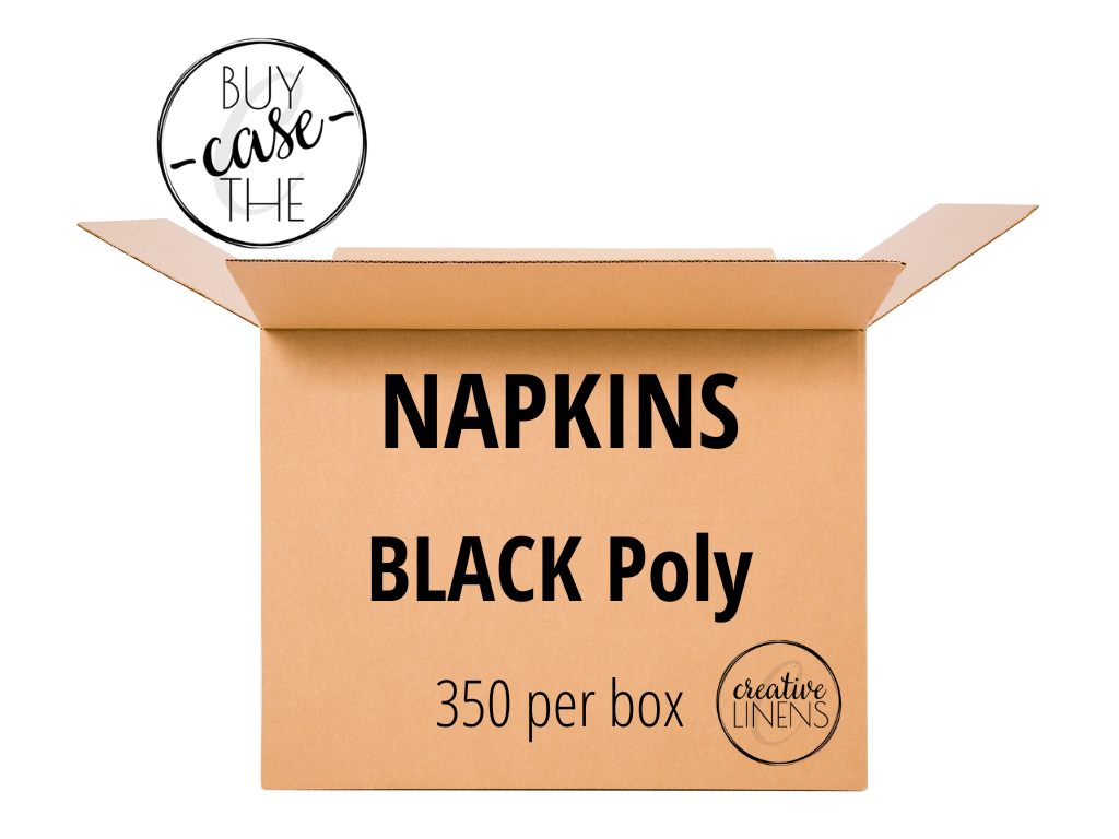 Buy the Case – Black Poly Napkins