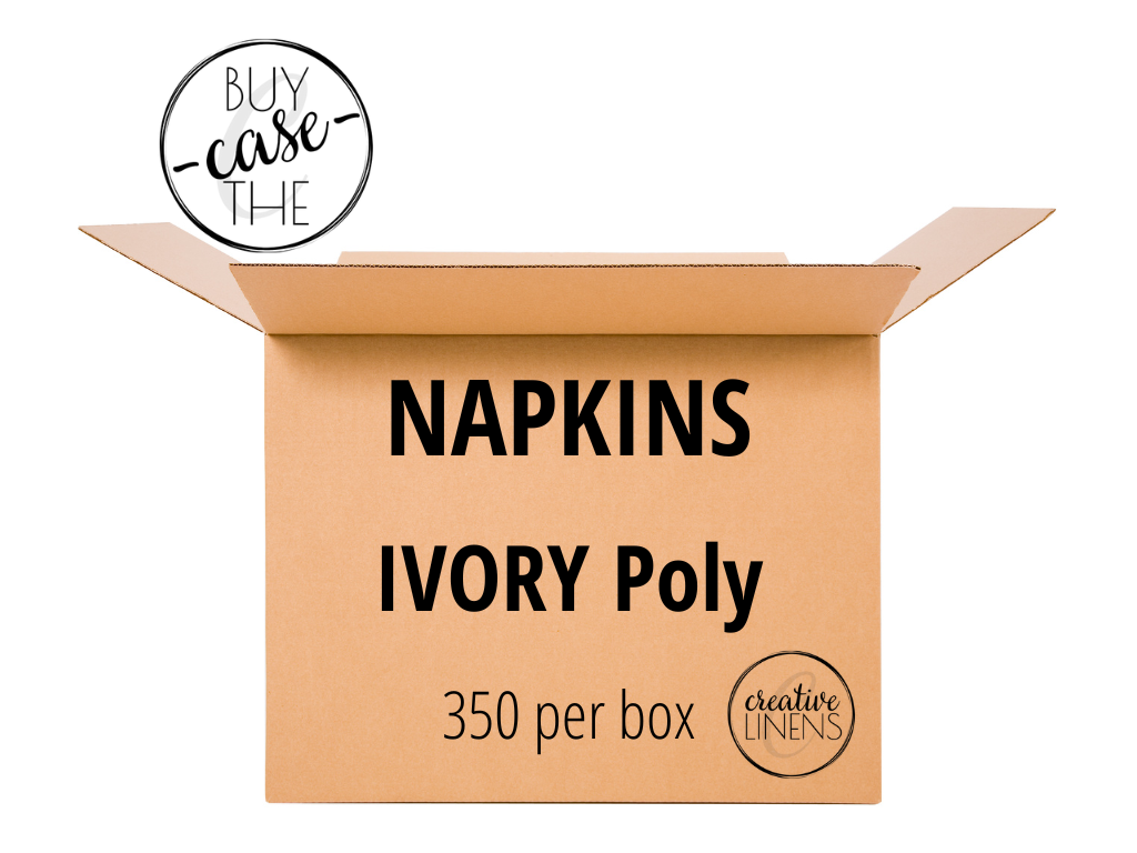 Buy the Case – Ivory Poly Napkins