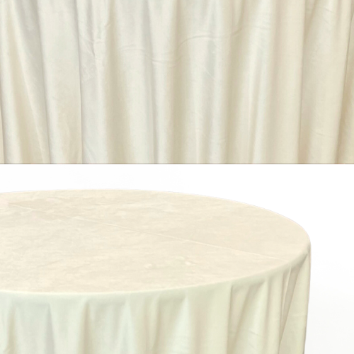 Ivory Velvet Tablecloth/Drape