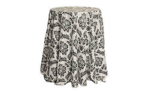 Black / White Damask Tablecloth