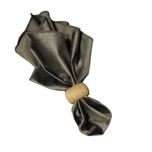 Charcoal Velvet Napkin