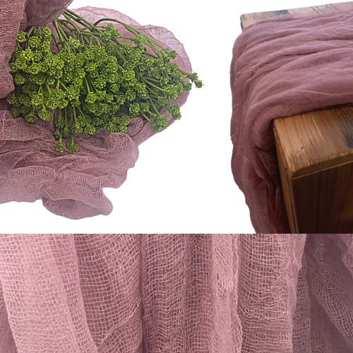 Dusty Rose Cheesecloth Runner