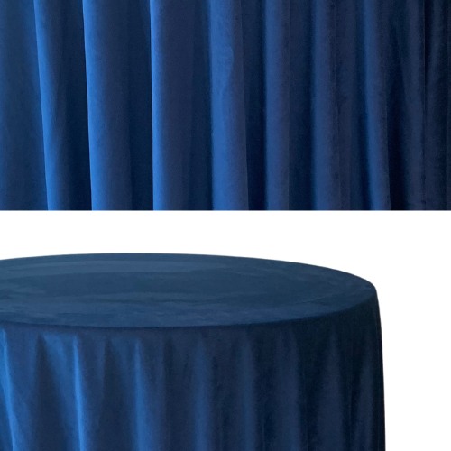 Navy Velvet Tablecloth/Drape