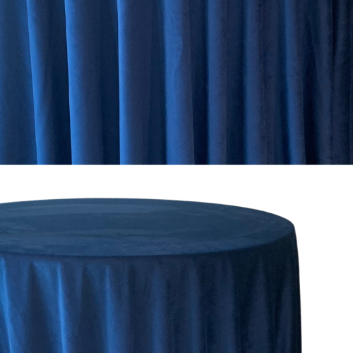 Navy Velvet Tablecloth