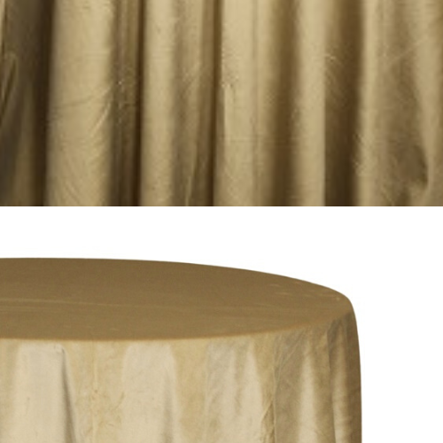 Tan Velvet Tablecloth/Drape