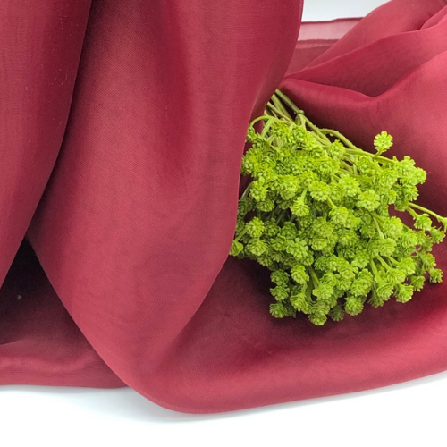 Burgundy Voile Drape Panel